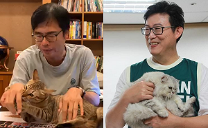 陳其邁、姚文智鏡頭前都抱貓 網友反應兩樣情