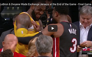 NBA／和詹皇互換球衣　韋德寫下：獻給6號(影)