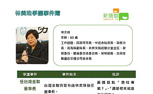 （表）「專業」出任台聯董事長  林美珠爭議事件看這裡