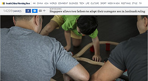 劃時代判決！新加坡男同志獲准領養代孕親生子