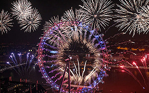 迎接2019年 倫敦眼跨年煙火一票難求