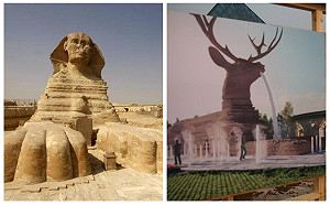 強國山寨人面獅身變成「噴水鹿頭獅身」　埃及氣炸喊告