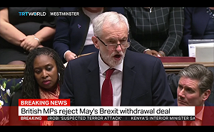 災難性挫敗！梅伊脫歐協議遭國會否決 工黨黨魁提不信任動議