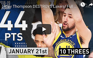 NBA／湯神降臨！三分球前10投俱中破紀錄　勇士大勝湖人(影)