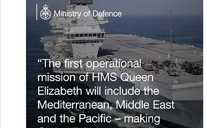 英國證實將在2020派航艦與美軍一起巡弋南海