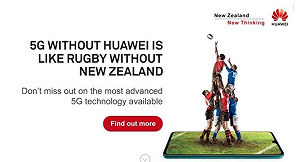 不爽遭禁參與5G建設  華為登廣告酸紐西蘭決策