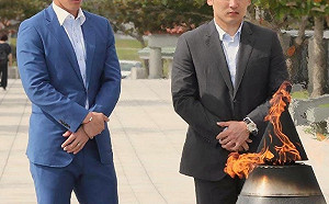 沖繩台灣之塔悼念戰歿軍人 陽岱鋼表感恩