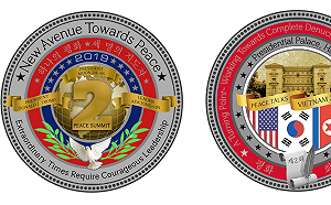 白宮禮品店才推川金二會紀念幣  限量千個賣光光