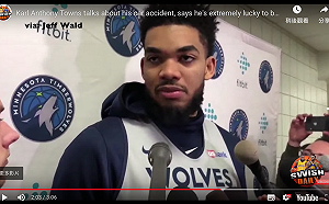 NBA／恐怖車禍後幸運生還　灰狼明星中鋒心懷感激(影)