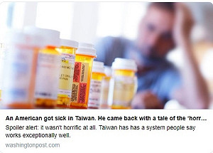 美學生台灣急診臉書瘋傳  華郵撰文介紹台灣健保