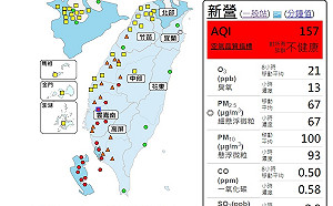 全台16個測站空品亮紅燈 南部民眾出遊宜戴口罩
