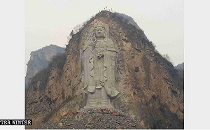 (影)還在搞文革？中共炸毀全球最高「滴水觀音」像