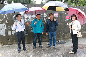 梧棲台電3D彩繪牆獲好評  蔡其昌爭取郵局跟進