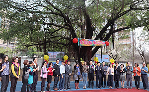 落實環保與生命教育  楠梓國小全國最美校樹「翡翠精靈」揭牌