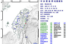 花蓮5.2地震與貢寮無關！氣象局：3天內可能有4級以上餘震