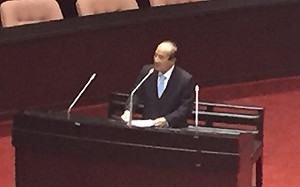 壓軸質詢成兩岸論述演說 王金平：台獨假議題 促統真壓力