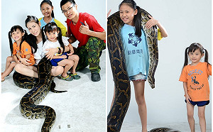 機車行老闆愛蛇成癡　自養200隻蟒蛇「女兒也見怪不怪」