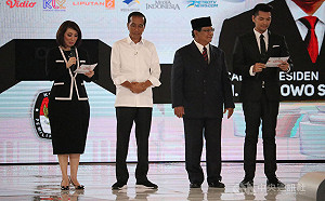 印尼大選在即  總統候選人激辯國防外交