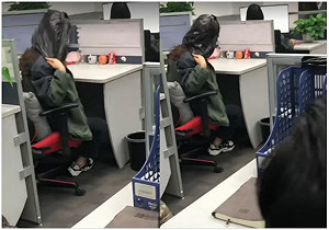 影／24秒神作！女同事拿「垃圾袋套頭」…真相讓千人驚呆