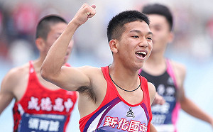 全中運100公尺二破大會紀錄  14歲魏浩倫成台灣最速國中生