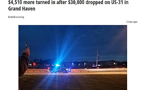 駕駛92萬現金掉滿地 民眾搶光僅找回1/4