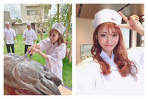 暗黑D槽女神轉型壽司師傅 手切百斤黑鮪魚畫面驚呆網友