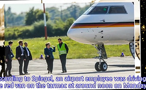 瘋狂粉絲跳車追拍梅克爾 忘拉手煞車撞機鼻停飛