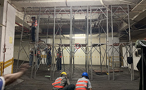 北市永順大樓地下停車場夾層違建今強拆  所有人到場抗議