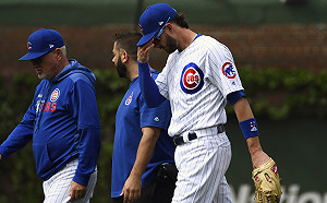 MLB／好痛！小熊強打者布萊恩與隊友相撞退場