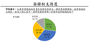 兩岸政策協會民調：民進黨總統初選「三腳督」小英微幅領先賴神
