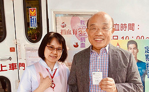 北台灣血庫告急！蘇貞昌呼籲民眾響應捐血活動