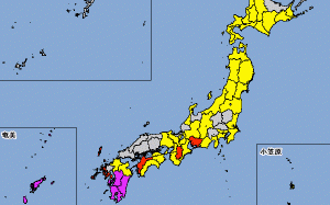 日九州暴雨發土石流警報  氣象廳發百萬人疏散令