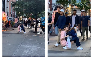 影／貼心或奴隸？男友成「人肉板凳」　女友爽坐大講手機