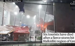 （影）恐怖！希臘遭狂風暴雨冰雹齊攻  6死逾百傷