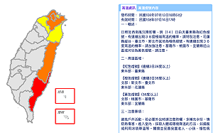 遊台東留意高溫！氣象局首發紅色燈號恐連三天飆破38度