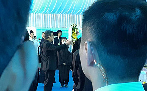 (影)殉職鐵路警察李承翰告別式 靈柩覆蓋國旗、追晉巡官