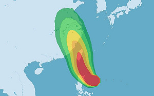 直撲台灣？丹娜絲颱風中南部登陸  預計明午發布陸上警報