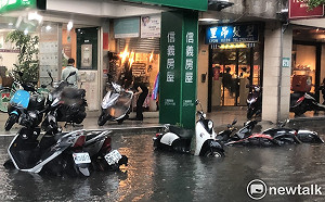 豪雨來襲！大台北部分地區發布一級淹水警戒