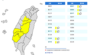快訊》7縣市大雨特報！中南部慎防大雷雨