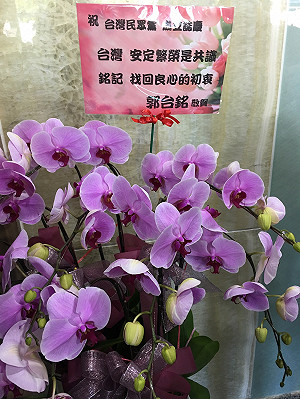 郭柯合作？王、郭贈花籃慶「台灣民眾黨」創黨 現場留郭守正位