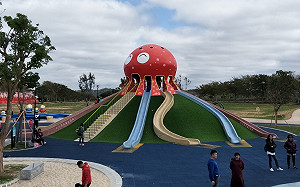 大章魚溜滑梯好刺激！海洋風親子公園  苗栗新亮點