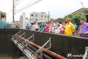 台南淹水在野議員批 黃偉哲視察水利設施