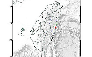 快訊》花蓮壽豐鄉連兩震  最大震度5級