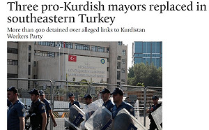 政治迫害？土耳其掃蕩庫德工人黨逮418人 3市長遭解職