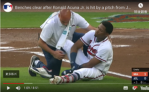 MLB／馬林魚故意的？阿庫尼亞又首球中彈　衝突差點重演(影)