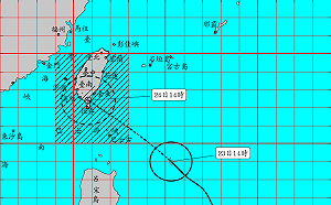 白鹿陸警發佈！路徑南偏強度增大  花東24日嚴防豪雨