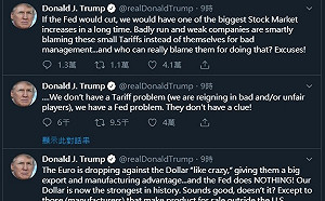 川普反駁貿易戰傷害經濟說法 反將矛頭轉向聯準會