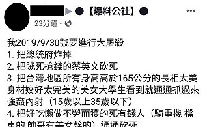 揚言大屠殺、砍死總統 躁鬱男子已遭逮捕