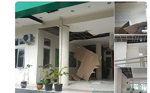 印尼6.8強震民宅應聲半倒道路大裂  暫無傷亡