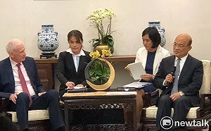 莫健到政院拜會 蘇貞昌：希望美國繼續支持台灣